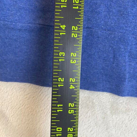 Karen Scott Women's Top XL Blue Short-Sleeve Cotton With Button Detail Hem - Picture 4 of 11